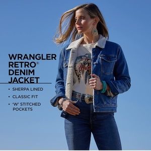 Wrangler Women's Retro Sherpa Lined Jacket